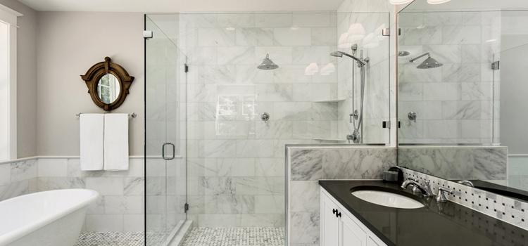 bathroom shower door installation in Elgin, Illinois